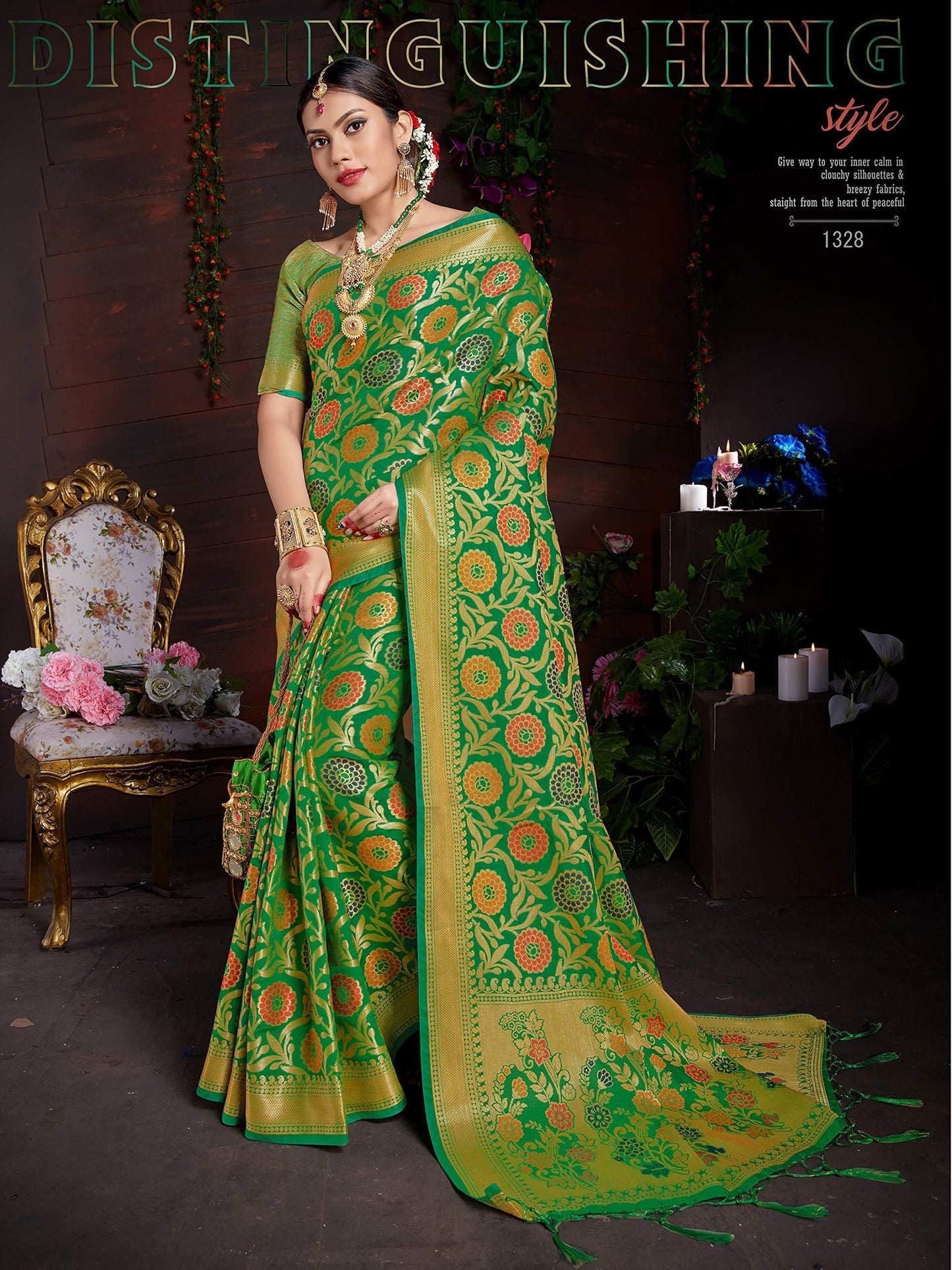 sarees-for-women-banarasi-patola-art-silk-woven-saree-l-indian-ethnic-wedding-gift-sari-with-unstitched-blouse-green-3