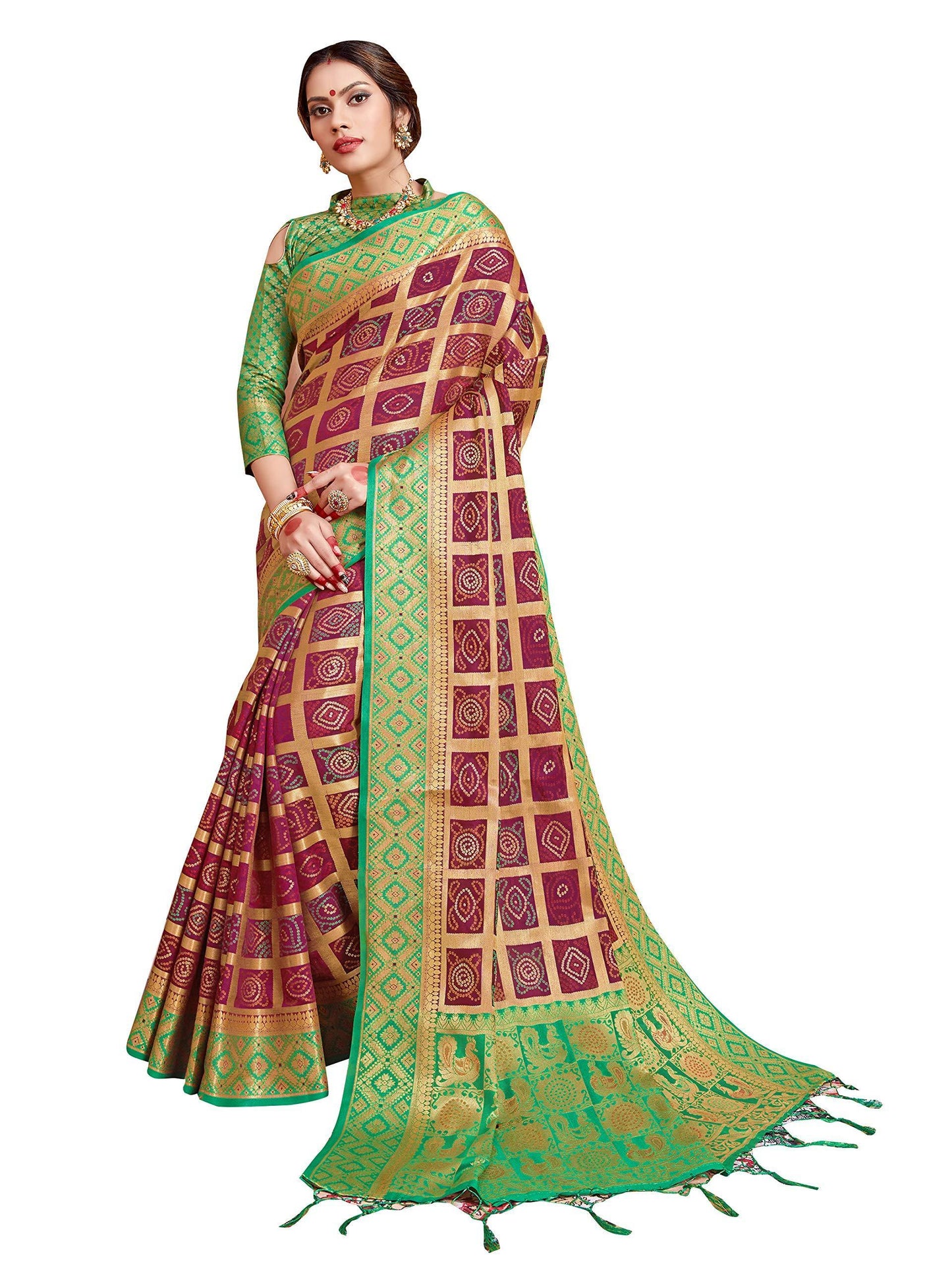 sarees-for-women-banarasi-patola-art-silk-woven-saree-l-indian-ethnic-wedding-gift-sari-with-unstitched-blouse-purple-2