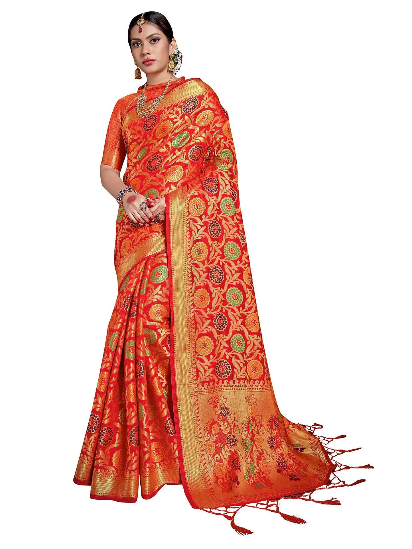 sarees-for-women-banarasi-patola-art-silk-woven-saree-l-indian-ethnic-wedding-gift-sari-with-unstitched-blouse-red-1