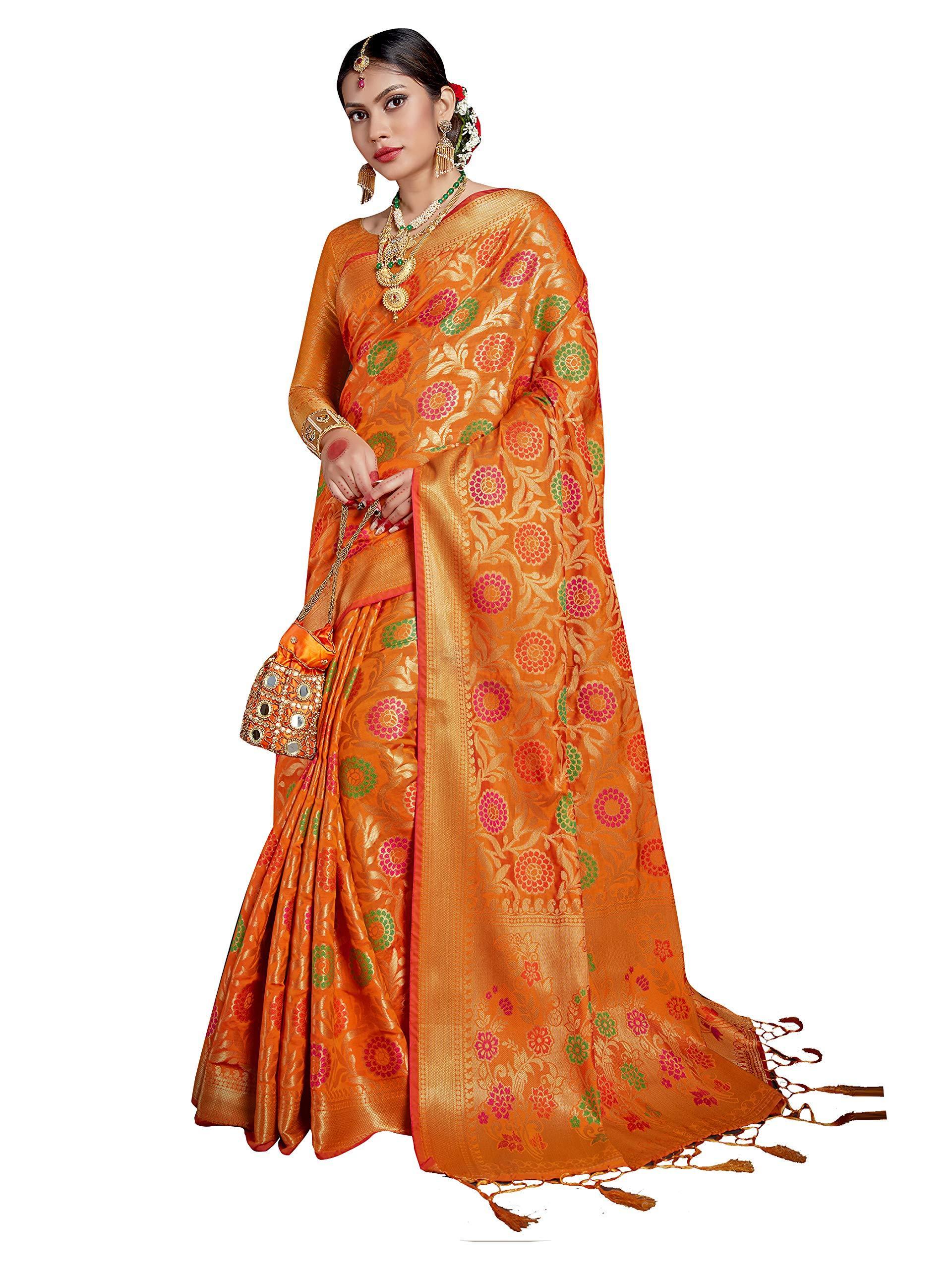 sarees-for-women-banarasi-patola-art-silk-woven-saree-l-indian-ethnic-wedding-gift-sari-with-unstitched-blouse-orange-2