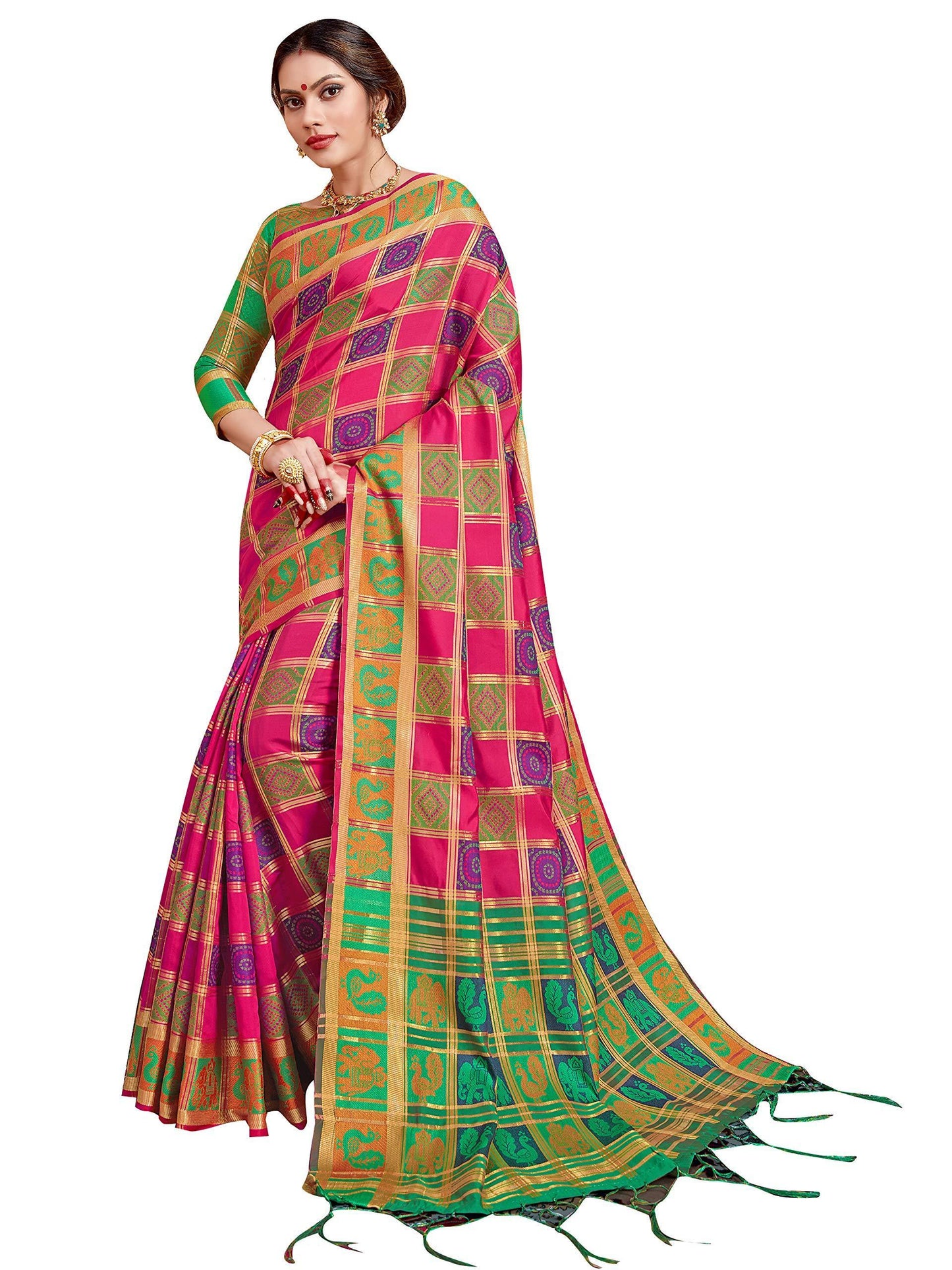 sarees-for-women-banarasi-patola-art-silk-woven-saree-l-indian-ethnic-wedding-gift-sari-with-unstitched-blouse