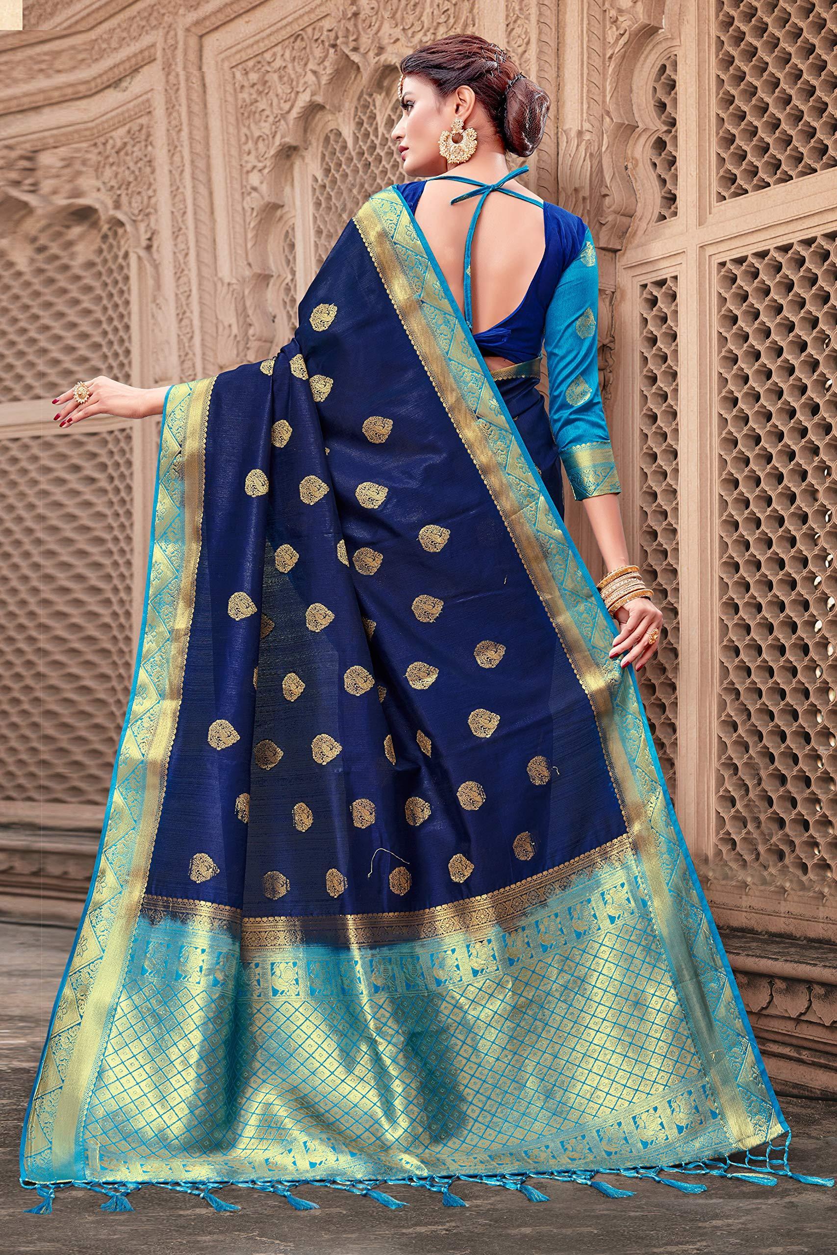 elina-fashion-sarees-for-women-banarasi-art-silk-woven-work-saree-l-indian-wedding-traditional-wear-sari-and-blouse-piece-navy-blue-2