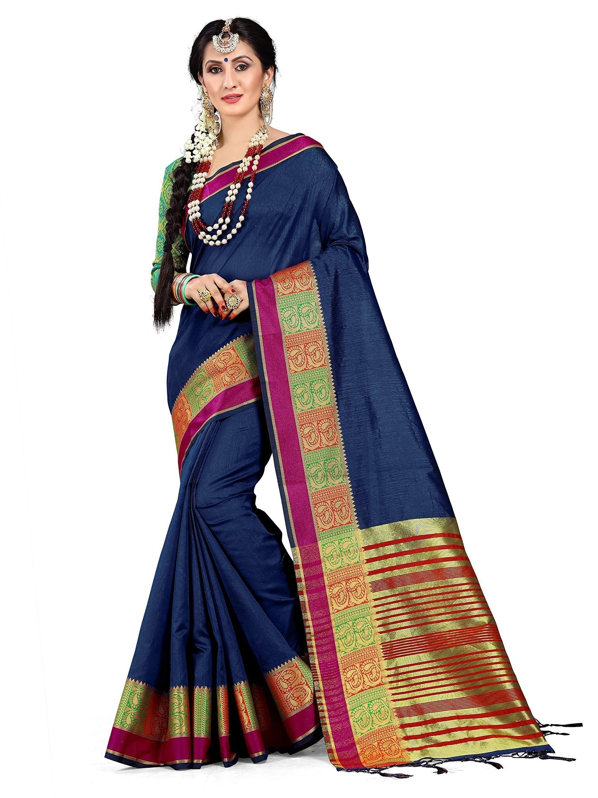 elina-fashion-sarees-women-cotton-silk-woven-saree-l-indian-wedding-gift-sari-unstitched-blouse-9