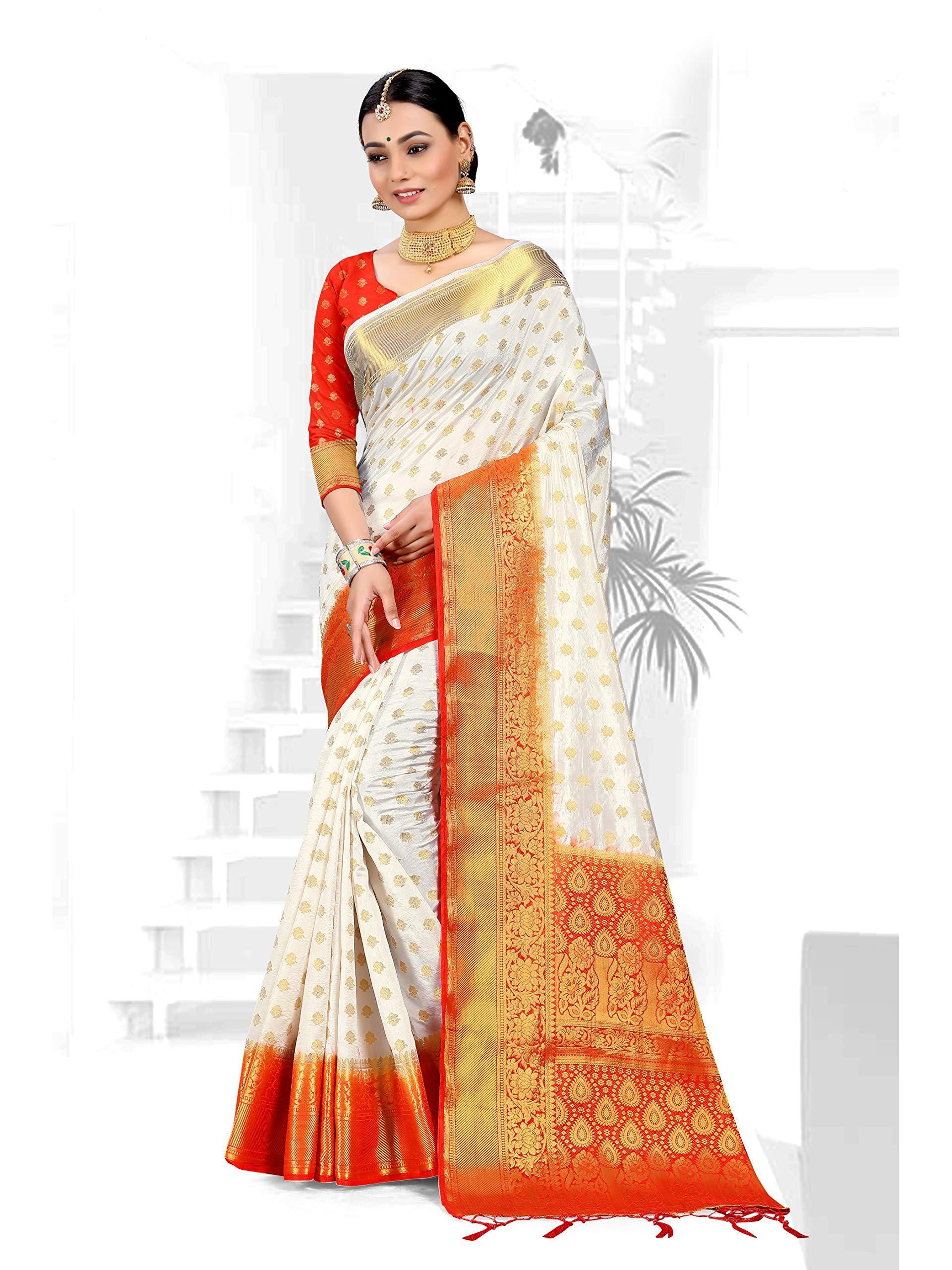 sarees-for-women-banarasi-art-silk-woven-saree-l-indian-wedding-gift-sari-with-unstitched-blouse-off-white