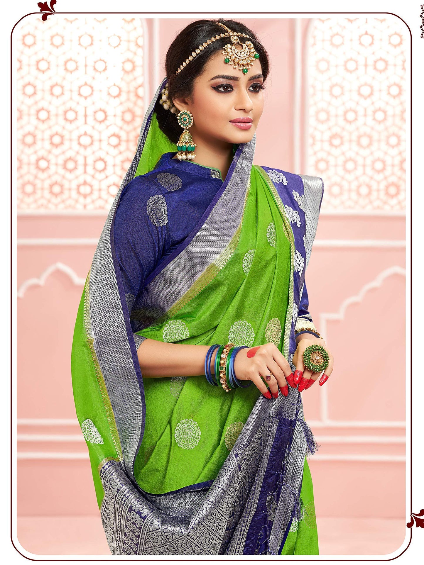 sarees-for-women-banarasi-art-silk-l-tradional-indian-wedding-diwali-gift-sari-with-unstitched-blouse-green