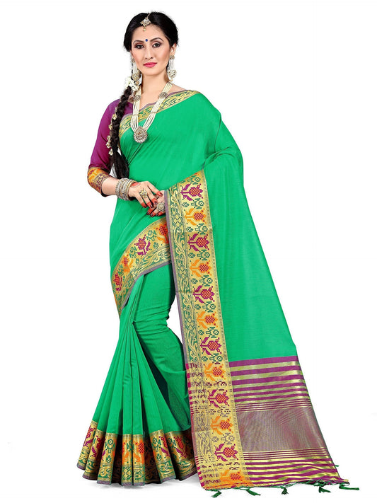 elina-fashion-sarees-women-cotton-silk-woven-saree-l-indian-wedding-gift-sari-unstitched-blouse