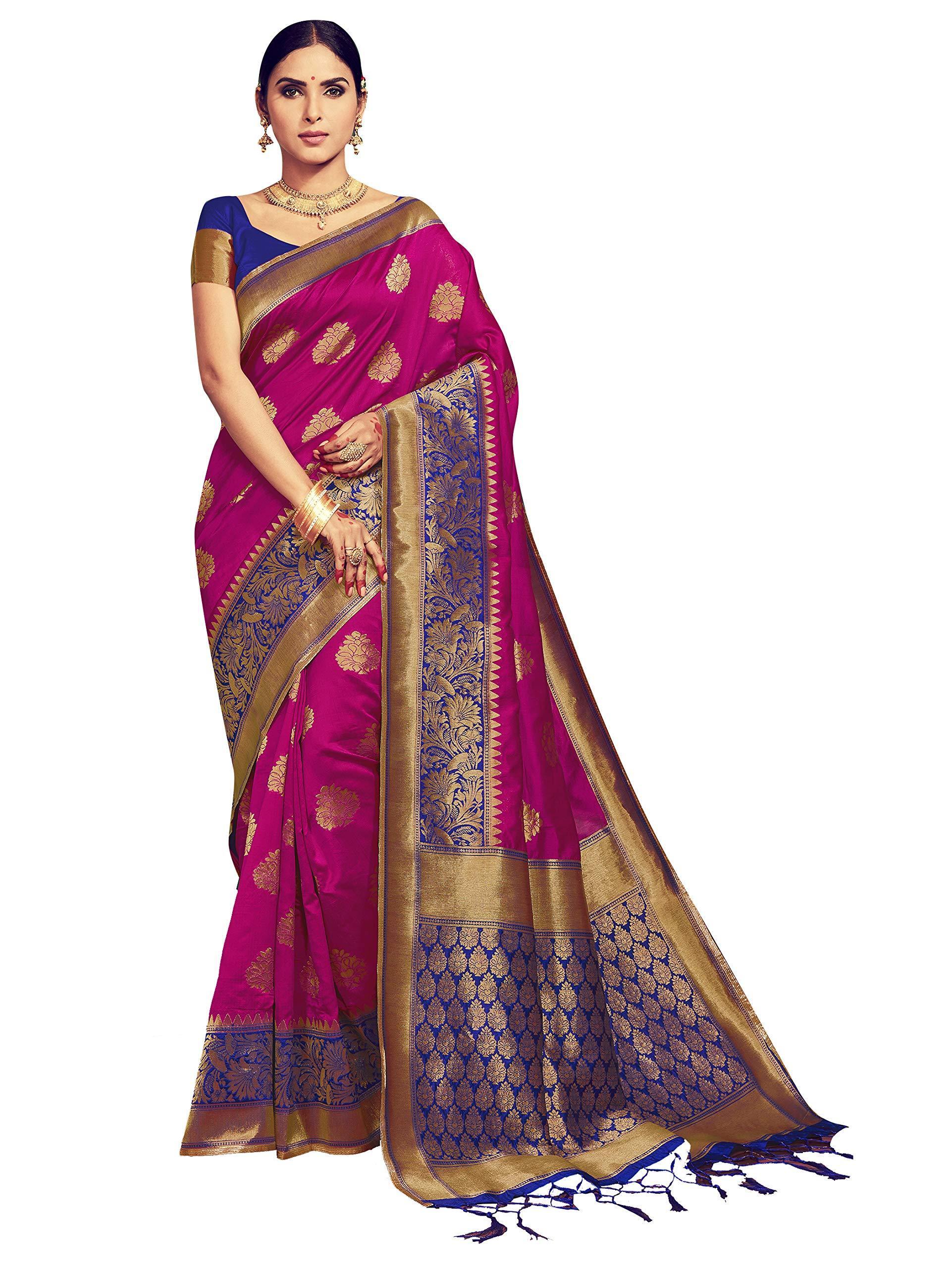 sarees-for-women-banarasi-art-silk-woven-saree-l-indian-ethnic-wedding-gift-sari-with-unstitched-blouse-2