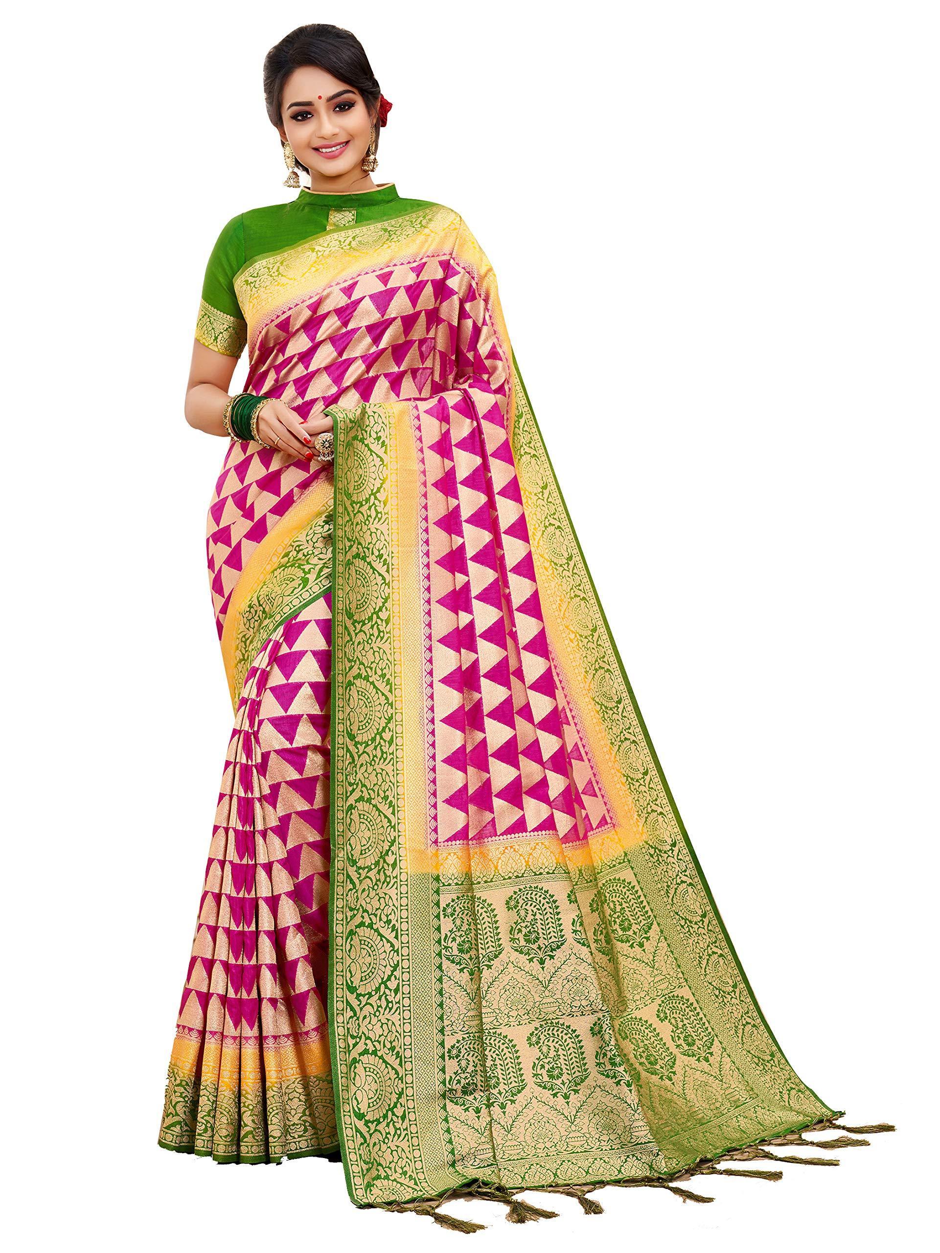 sarees-for-women-banarasi-art-silk-l-tradional-indian-wedding-diwali-gift-sari-with-unstitched-blouse-pink