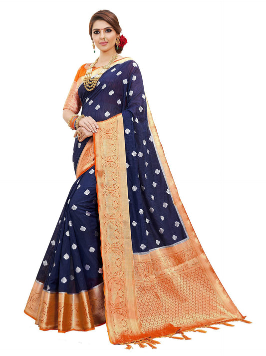 sarees-for-women-banarasi-art-silk-l-tradional-indian-wedding-diwali-gift-sari-with-unstitched-blouse-navy-blue