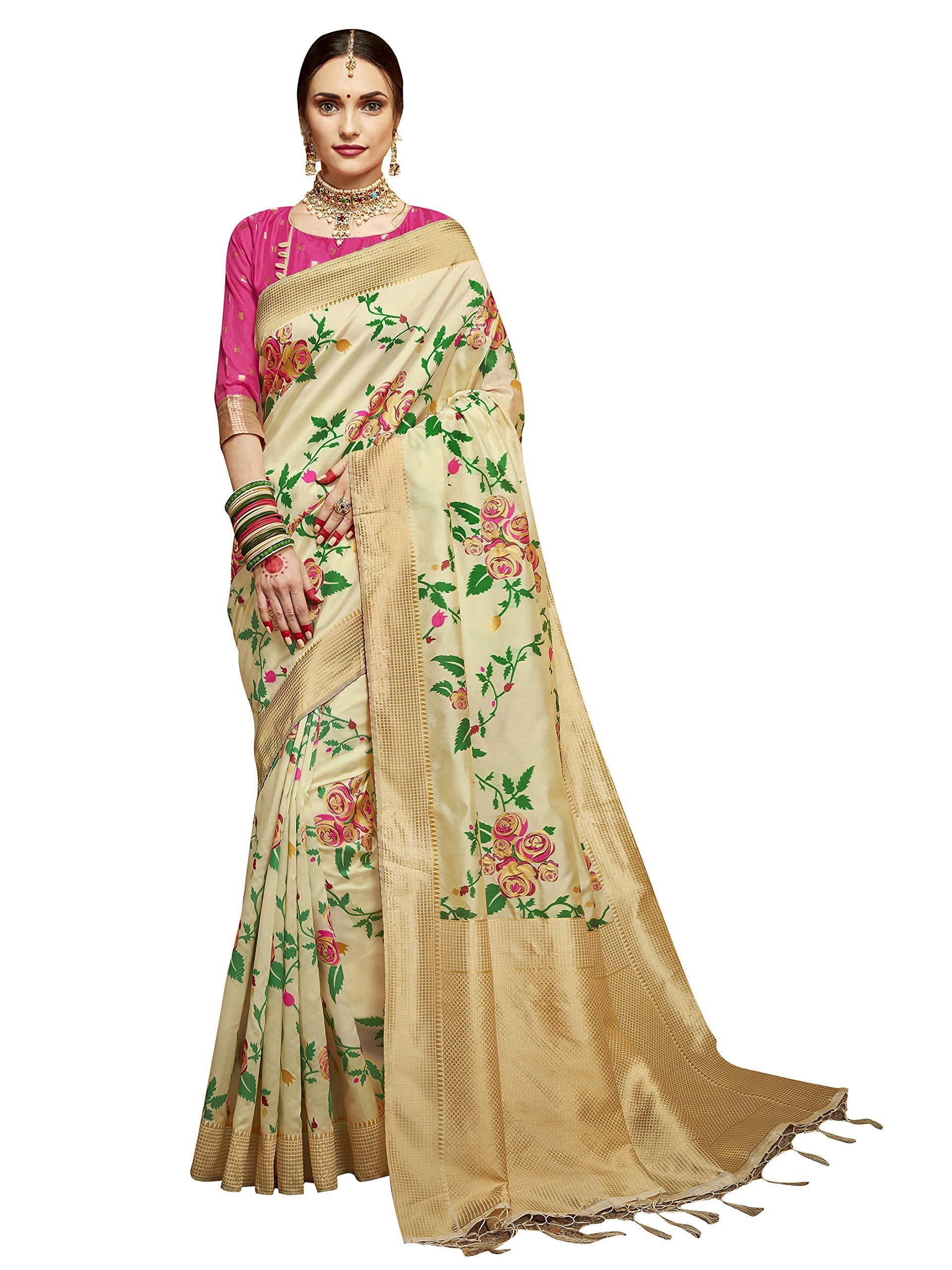 sarees-for-women-banarasi-art-silk-woven-saree-l-indian-ethnic-wedding-gift-sari-with-unstitched-blouse-cream