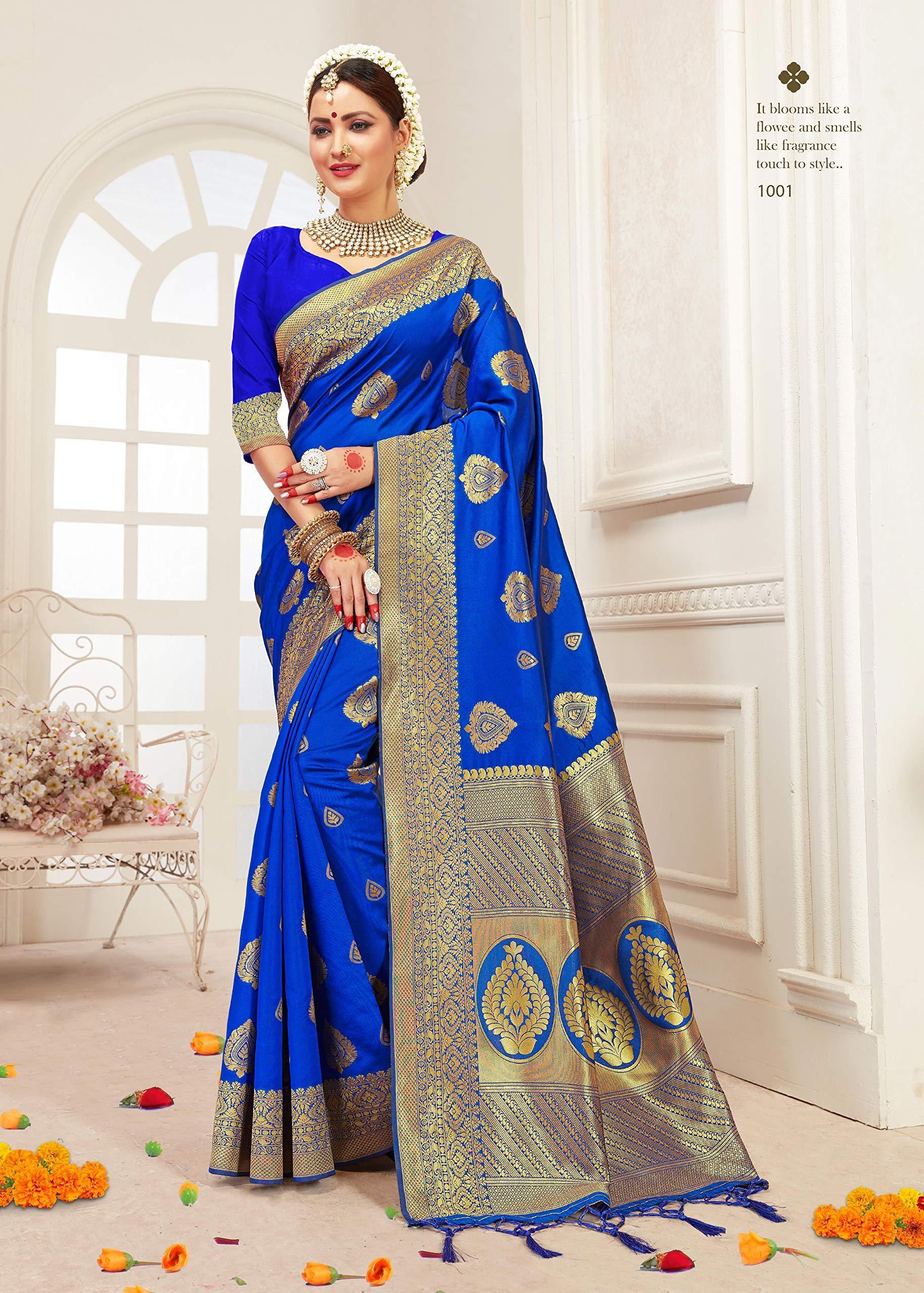 sarees-for-women-banarasi-art-silk-l-indian-rakhi-wedding-diwali-gift-sari-with-unstitched-blouse-blue