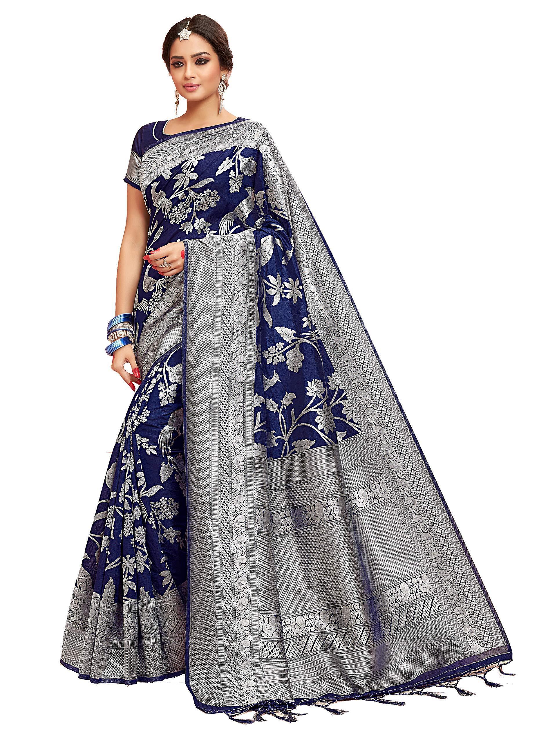 sarees-for-women-banarasi-art-silk-l-tradional-indian-wedding-diwali-gift-sari-with-unstitched-blouse-navy-blue-1