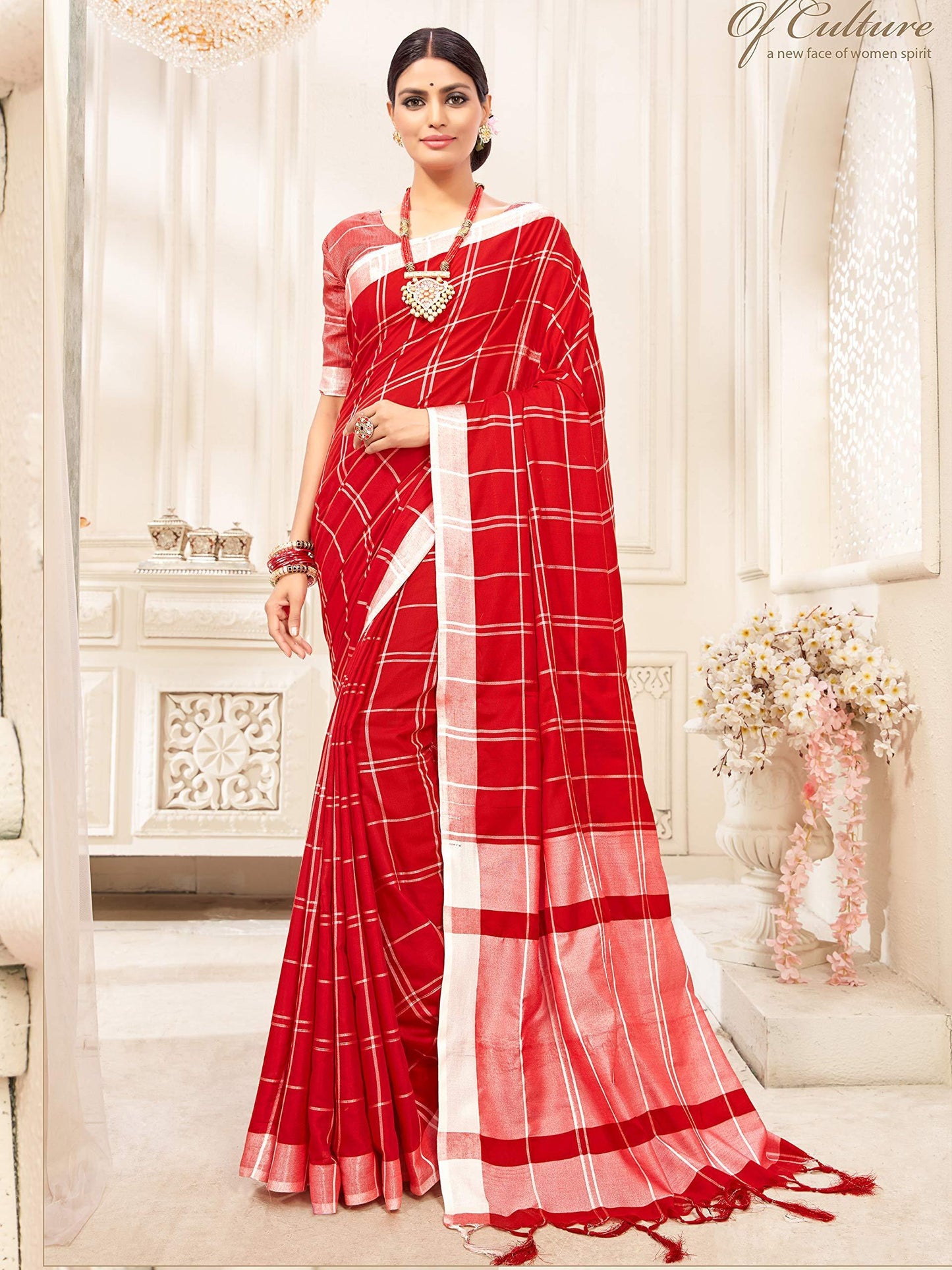 sarees-for-women-linen-cotton-silk-saree-l-indian-ethnic-wedding-diwali-gift-sari-with-unstitched-blouse-red