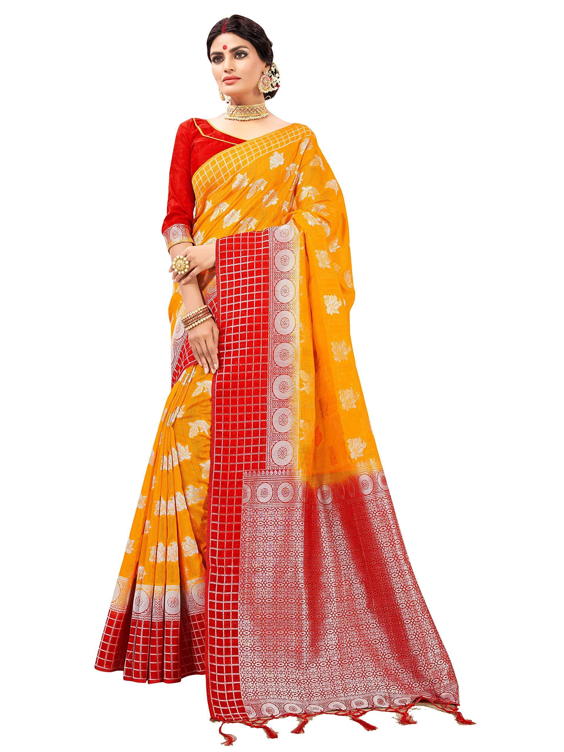 sarees-for-women-banarasi-art-silk-silver-zari-saree-l-indian-ethnic-wedding-diwali-gift-sari-with-unstitched-blouse