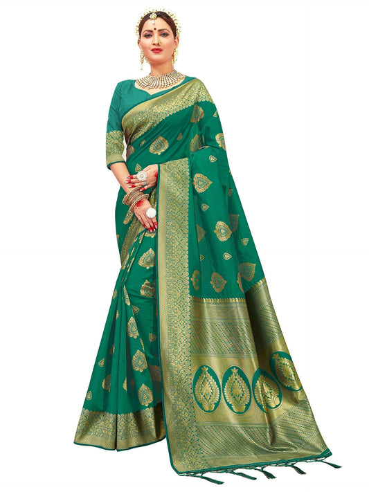 sarees-for-women-banarasi-art-silk-l-indian-rakhi-wedding-diwali-gift-sari-with-unstitched-blouse-teal