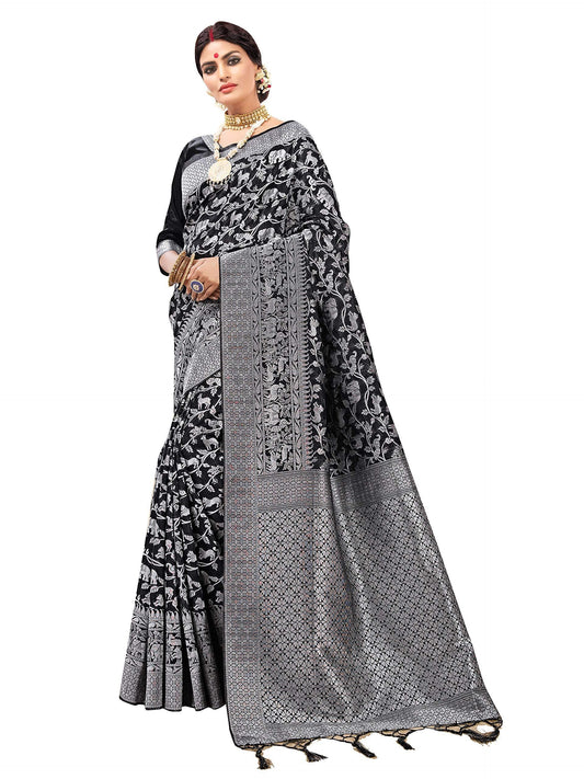 sarees-for-women-banarasi-art-silk-silver-zari-saree-l-indian-ethnic-wedding-diwali-gift-sari-with-unstitched-blouse-9