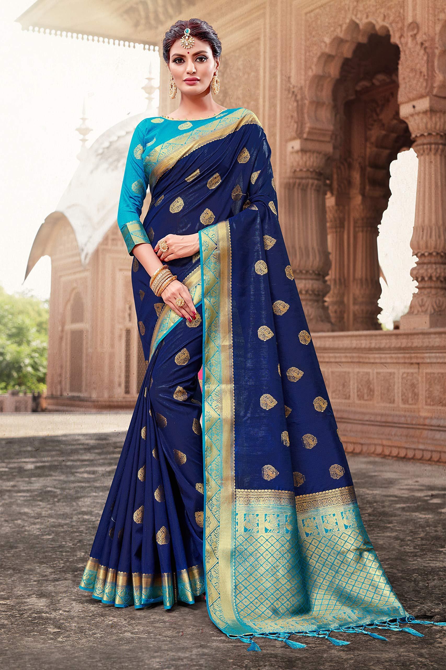 elina-fashion-sarees-for-women-banarasi-art-silk-woven-work-saree-l-indian-wedding-traditional-wear-sari-and-blouse-piece-navy-blue-2