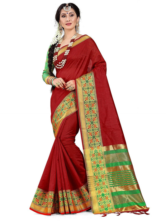 elina-fashion-sarees-women-cotton-silk-woven-saree-l-indian-wedding-gift-sari-unstitched-blouse-8