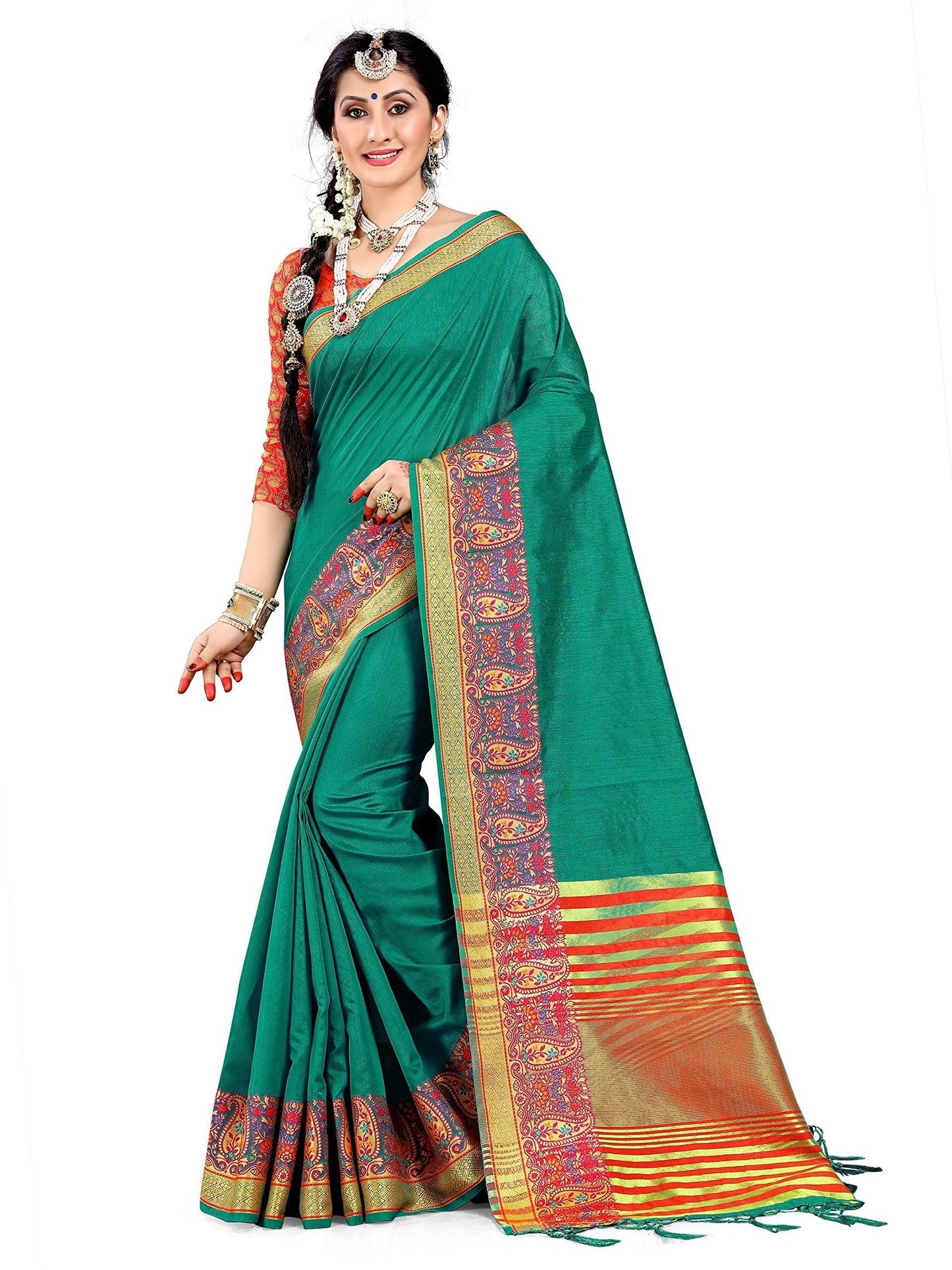 elina-fashion-sarees-women-cotton-silk-woven-saree-l-indian-wedding-gift-sari-unstitched-blouse-3