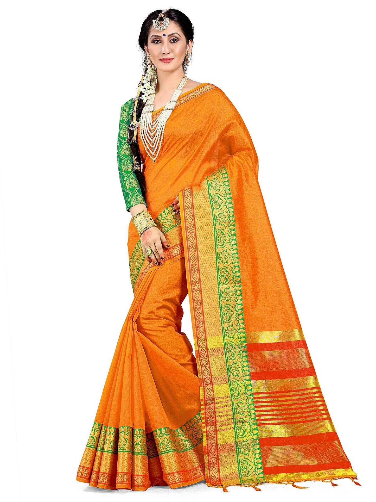 elina-fashion-sarees-women-cotton-silk-woven-saree-l-indian-wedding-gift-sari-un-stitched-blouse-2