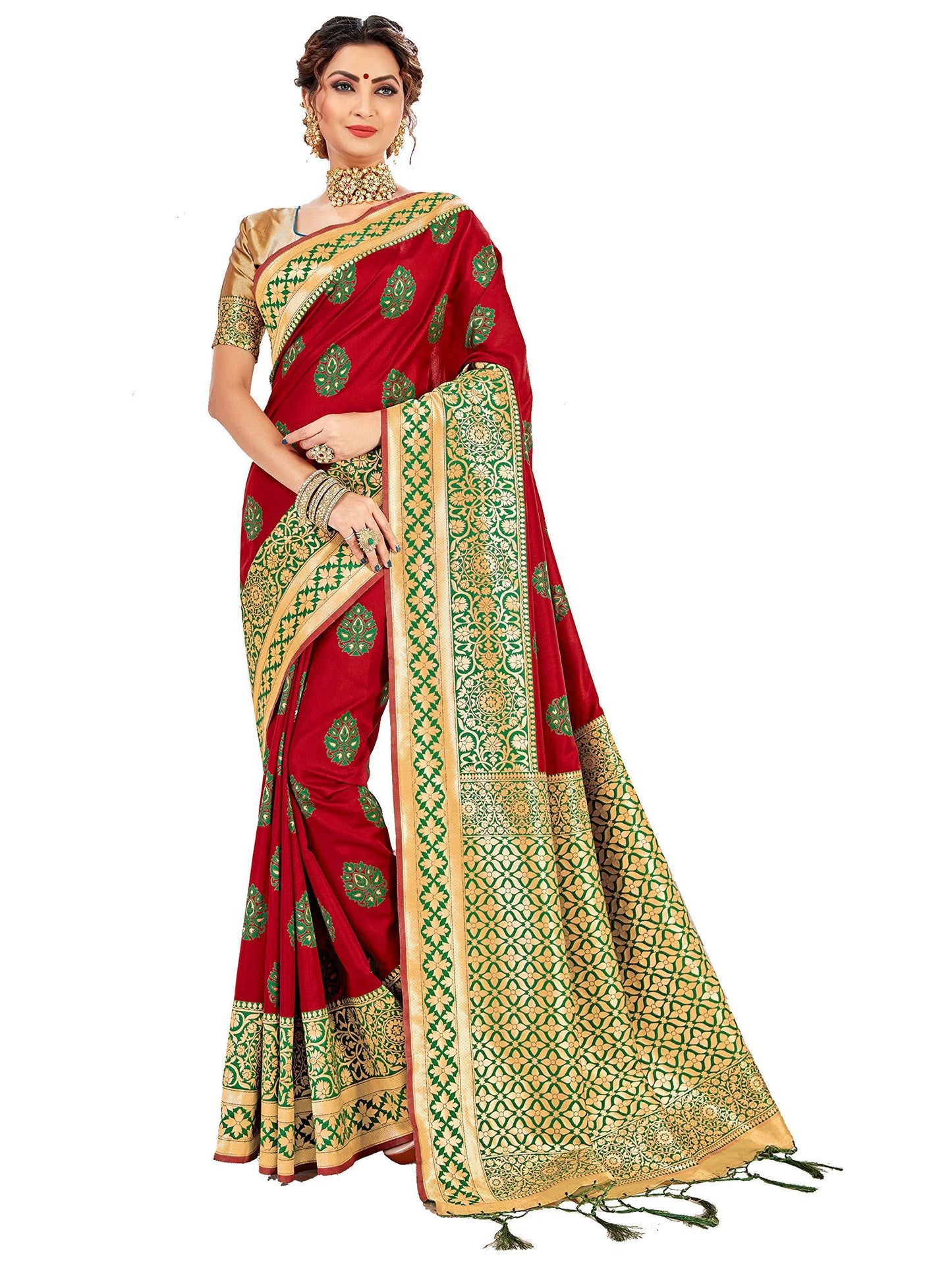 sarees-for-women-banarasi-art-silk-l-tradional-indian-wedding-diwali-gift-sari-with-unstitched-blouse-red-2