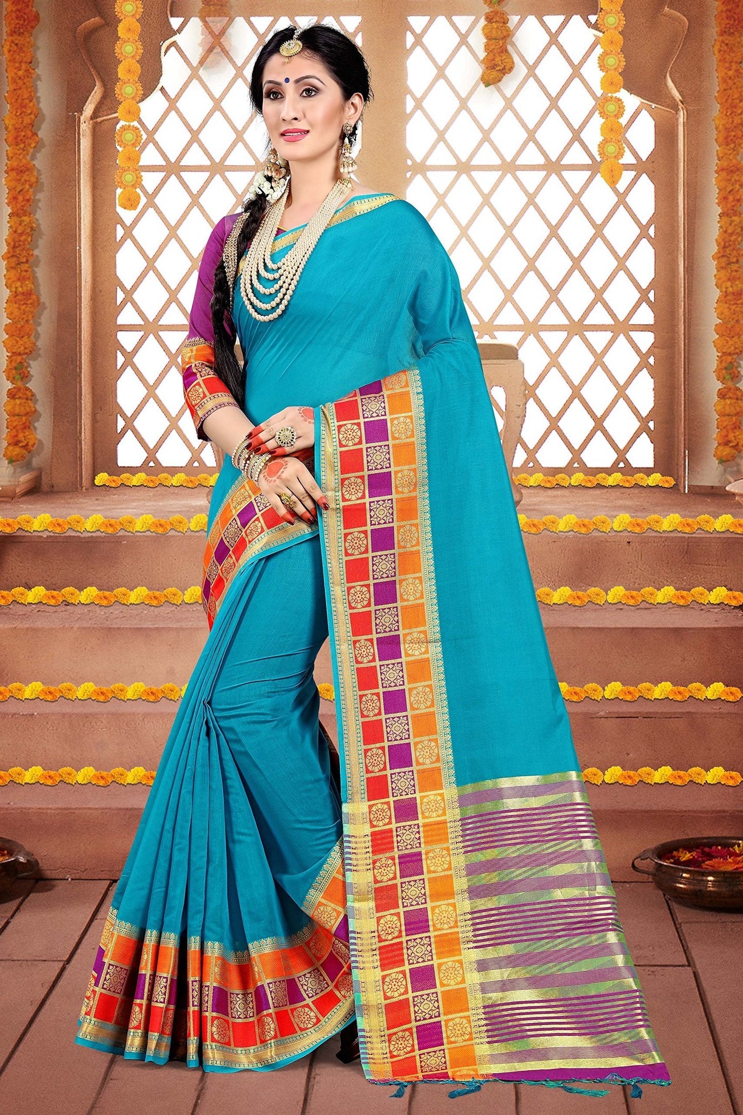 elina-fashion-sarees-women-cotton-silk-woven-saree-l-indian-wedding-gift-sari-unstitched-blouse-blue