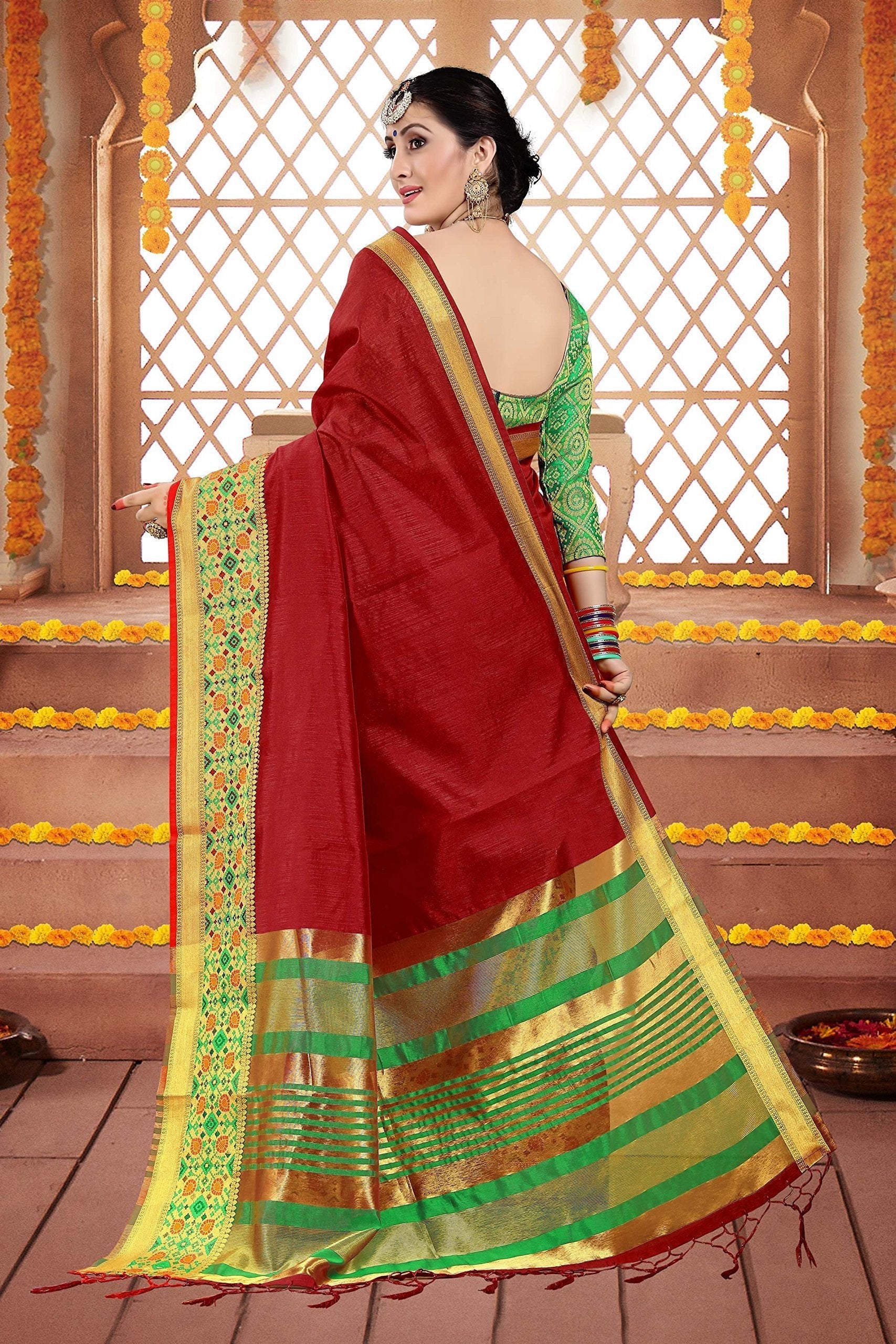 elina-fashion-sarees-women-cotton-silk-woven-saree-l-indian-wedding-gift-sari-unstitched-blouse-8