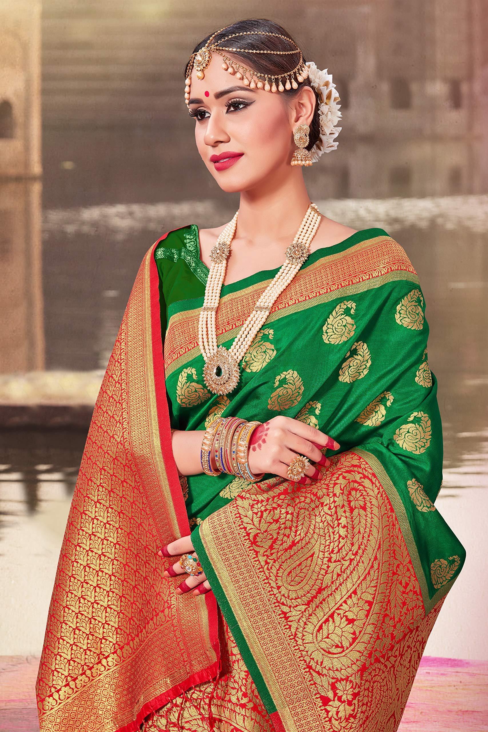 sarees-for-women-banarasi-art-silk-woven-saree-l-indian-wedding-traditional-wear-sari-and-blouse-1