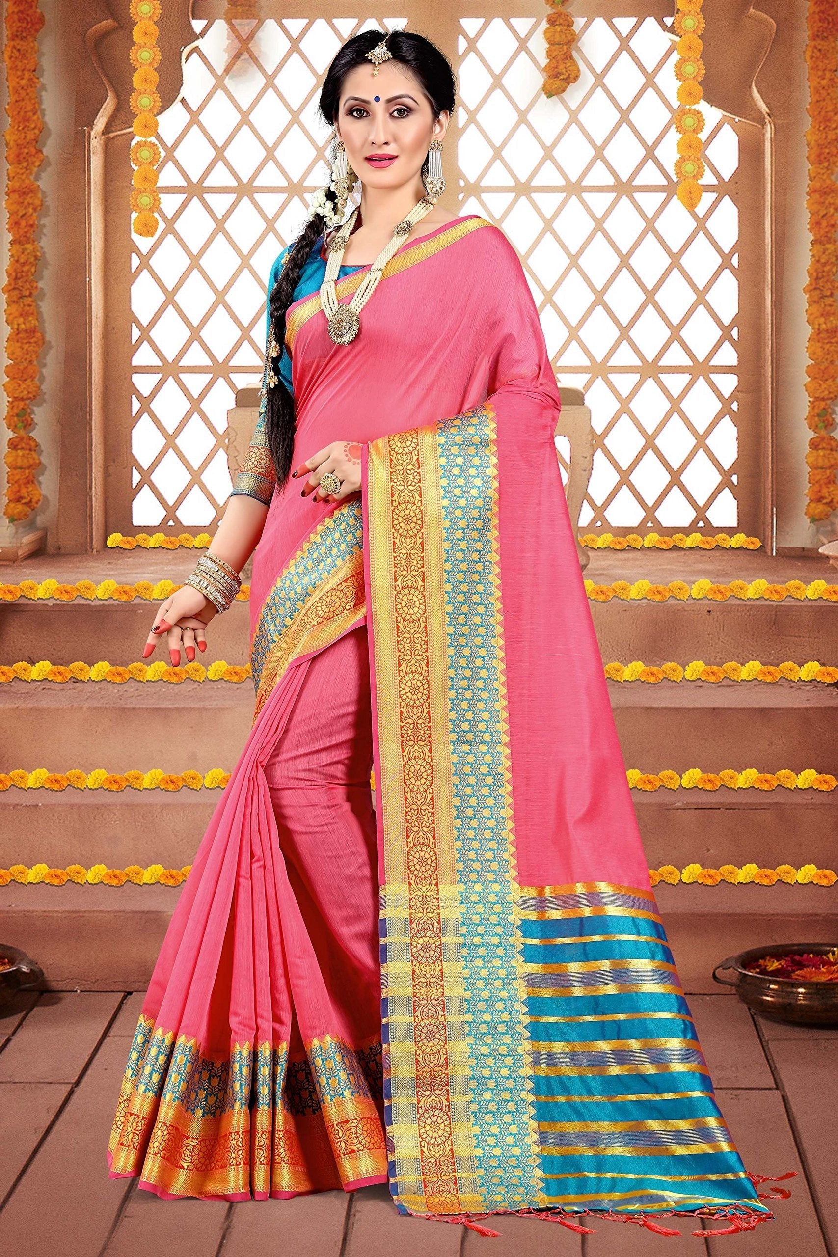 elina-fashion-sarees-women-cotton-silk-woven-saree-l-indian-wedding-gift-sari-unstitched-blouse-1