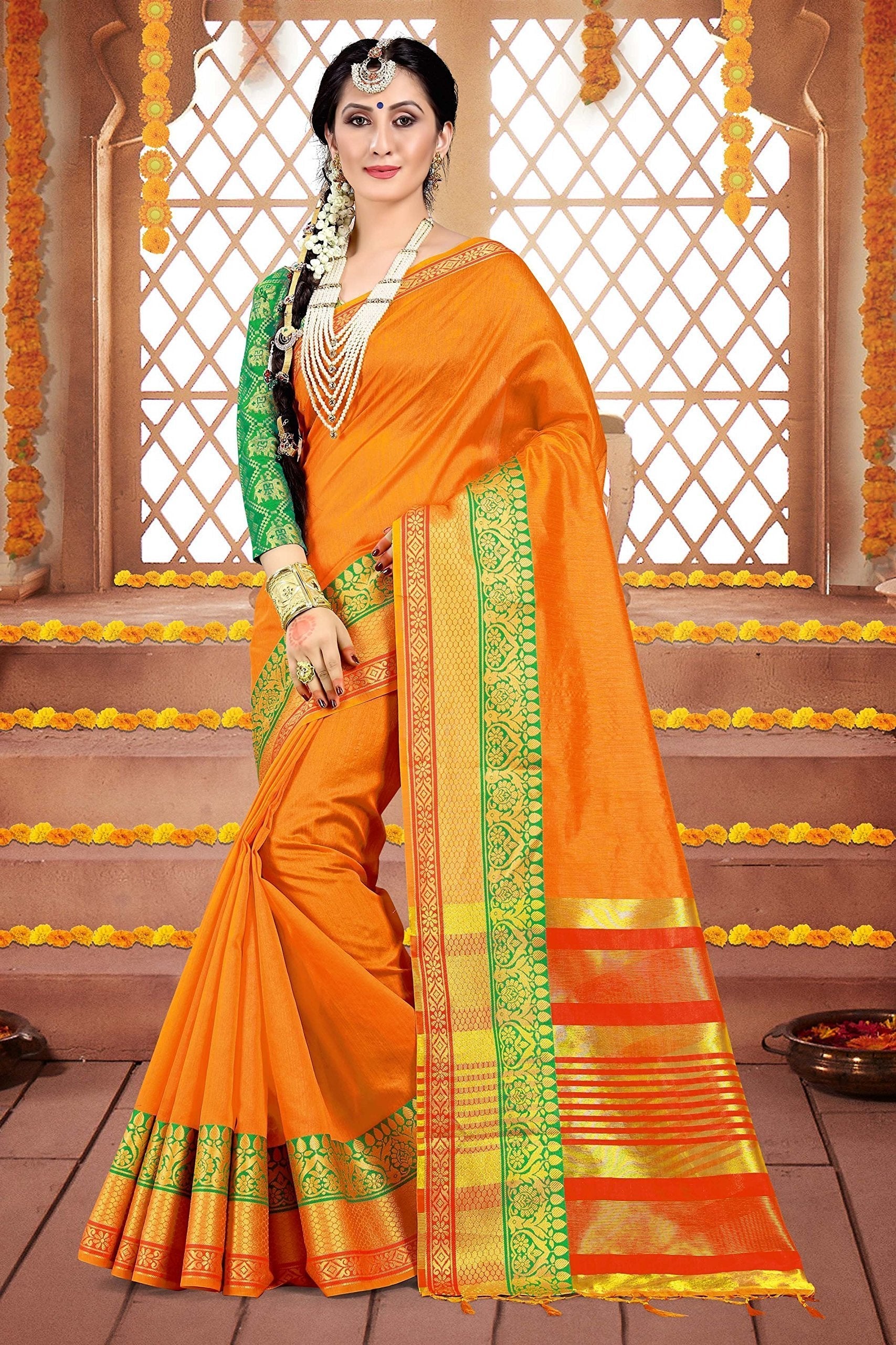 elina-fashion-sarees-women-cotton-silk-woven-saree-l-indian-wedding-gift-sari-un-stitched-blouse-2