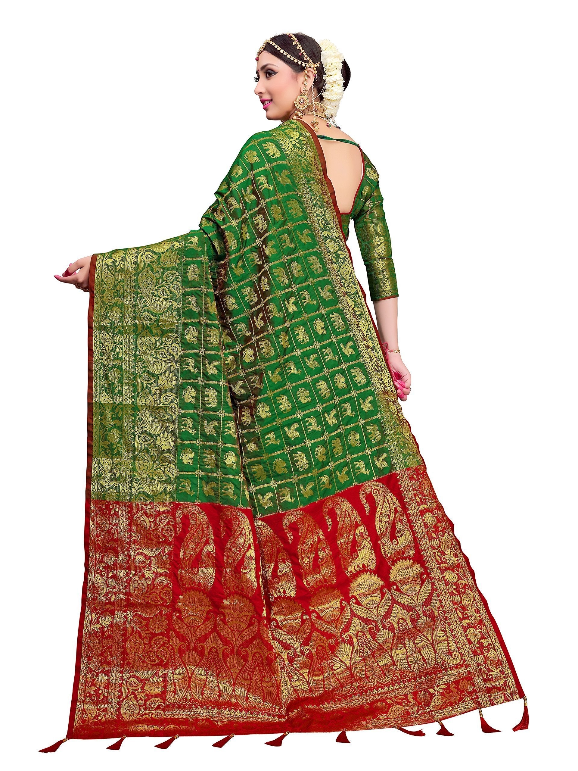 elina-fashion-sarees-for-women-patola-art-silk-woven-work-saree-l-indian-wedding-ethnic-sari-with-blouse-piece-green-1