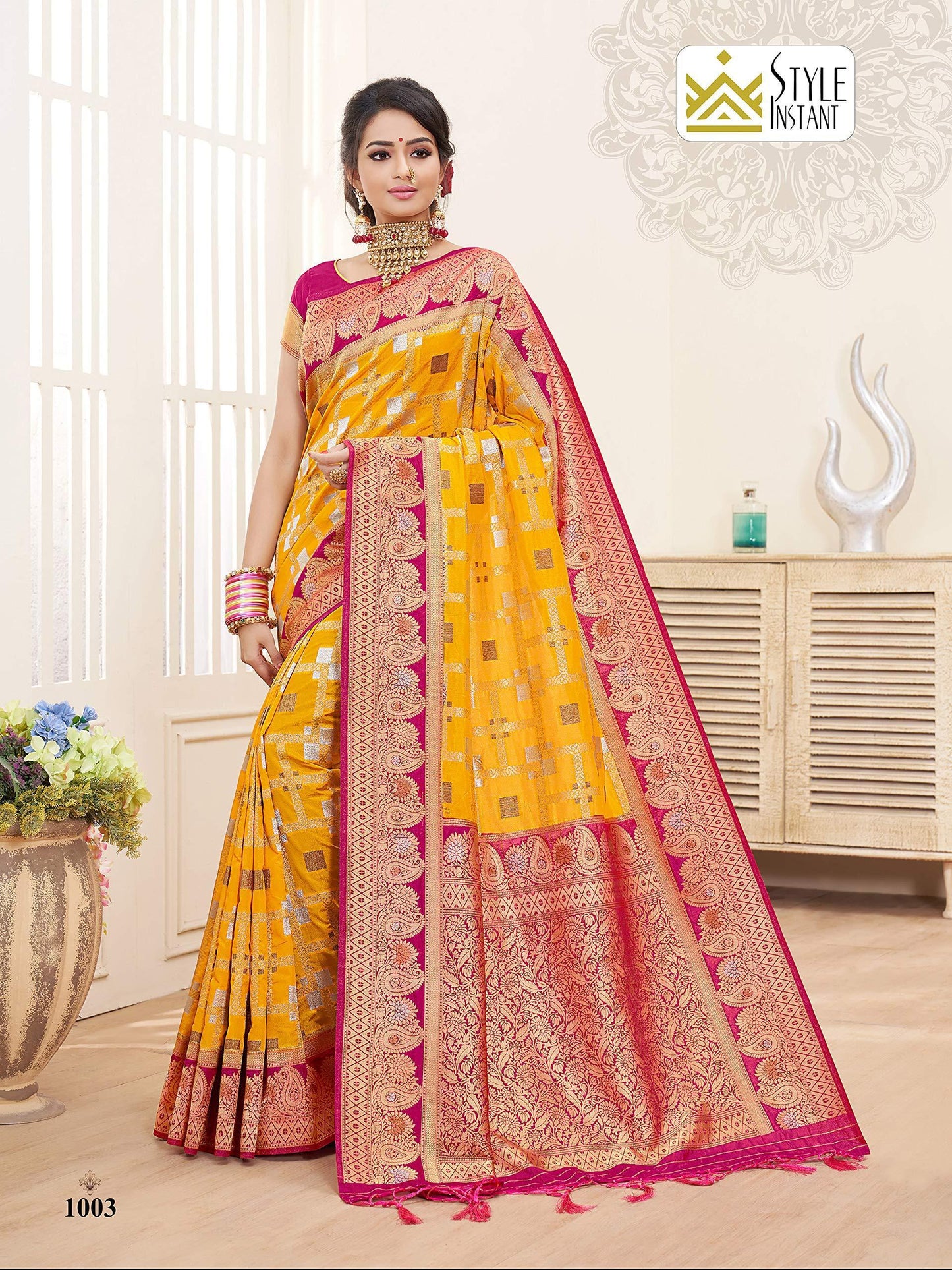 sarees-for-women-banarasi-art-silk-l-tradional-indian-wedding-diwali-gift-sari-with-unstitched-blouse-yellow