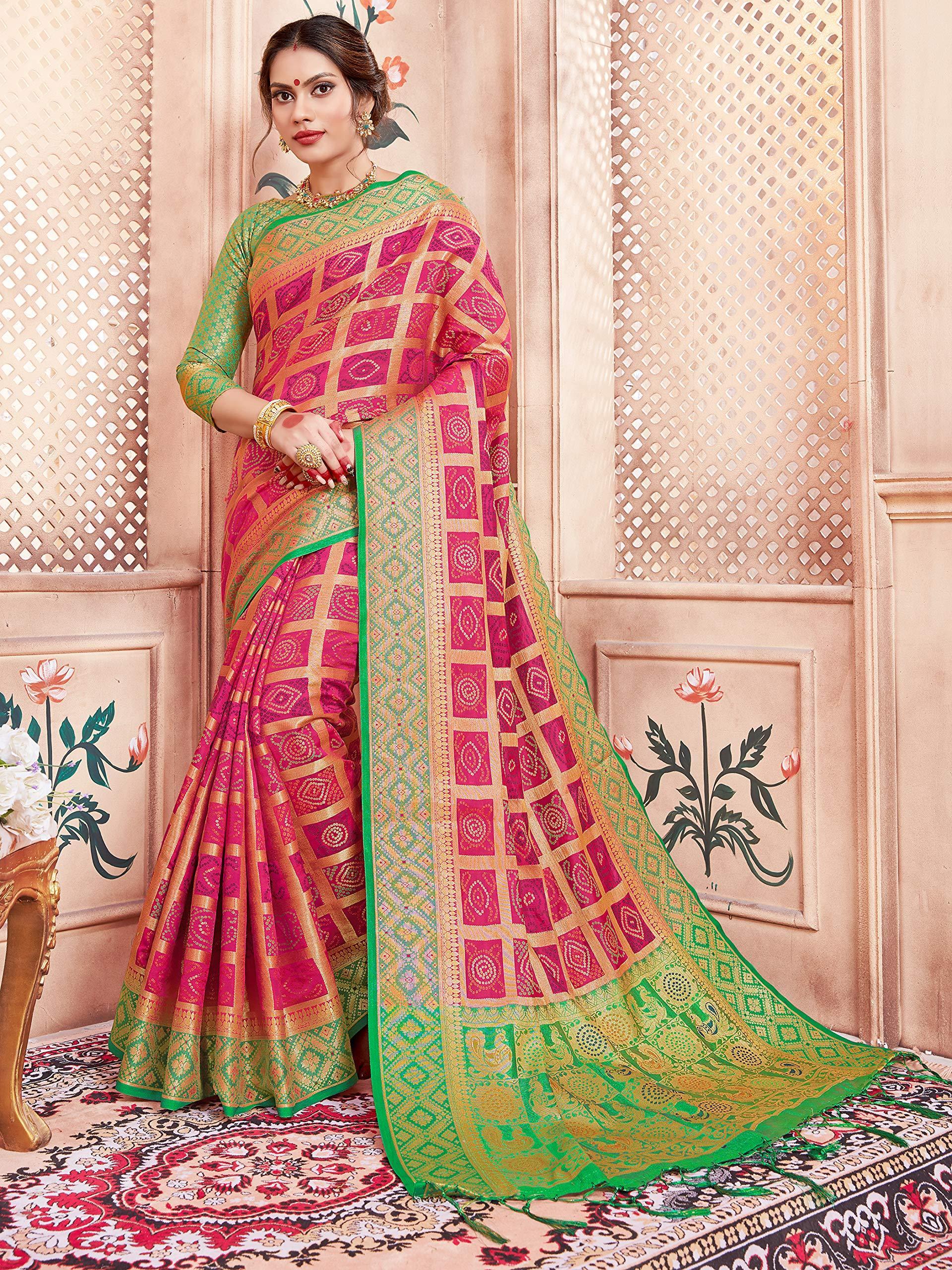 sarees-for-women-banarasi-patola-art-silk-woven-saree-l-indian-ethnic-wedding-gift-sari-with-unstitched-blouse-pink-2