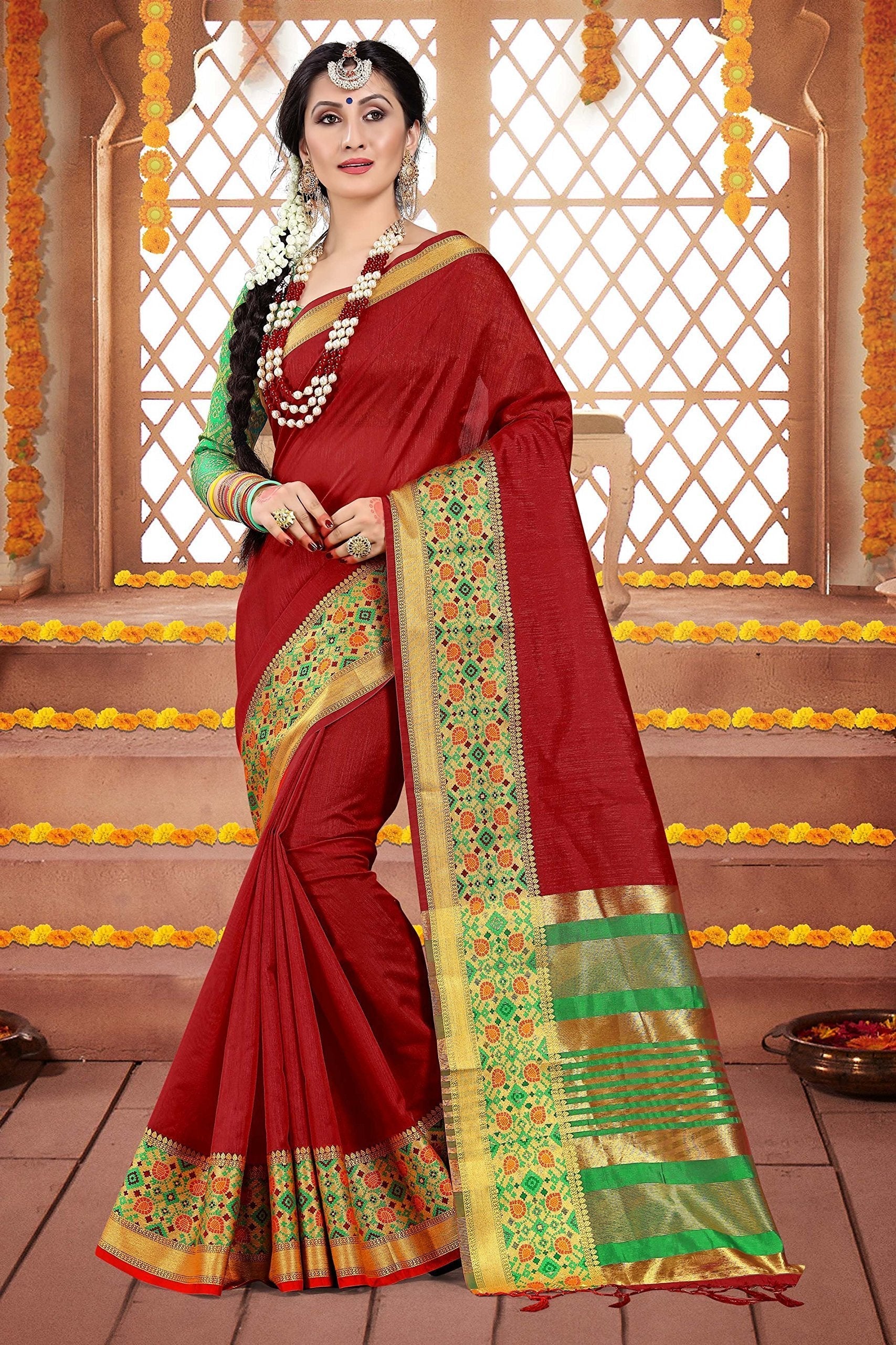 elina-fashion-sarees-women-cotton-silk-woven-saree-l-indian-wedding-gift-sari-unstitched-blouse-8