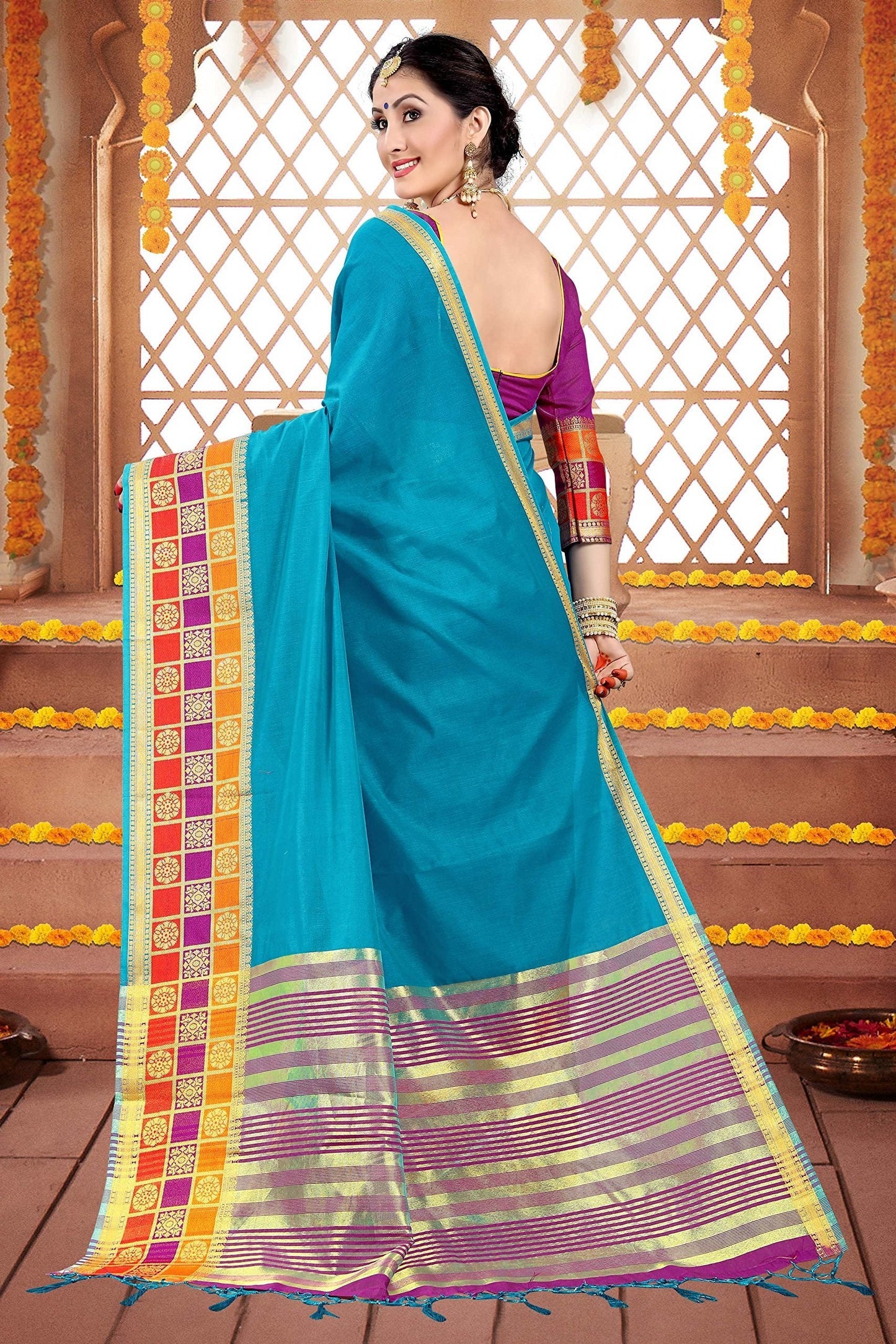 elina-fashion-sarees-women-cotton-silk-woven-saree-l-indian-wedding-gift-sari-unstitched-blouse-blue