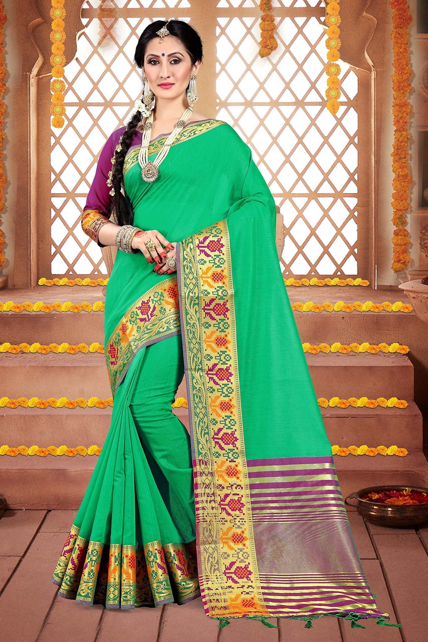 elina-fashion-sarees-women-cotton-silk-woven-saree-l-indian-wedding-gift-sari-unstitched-blouse