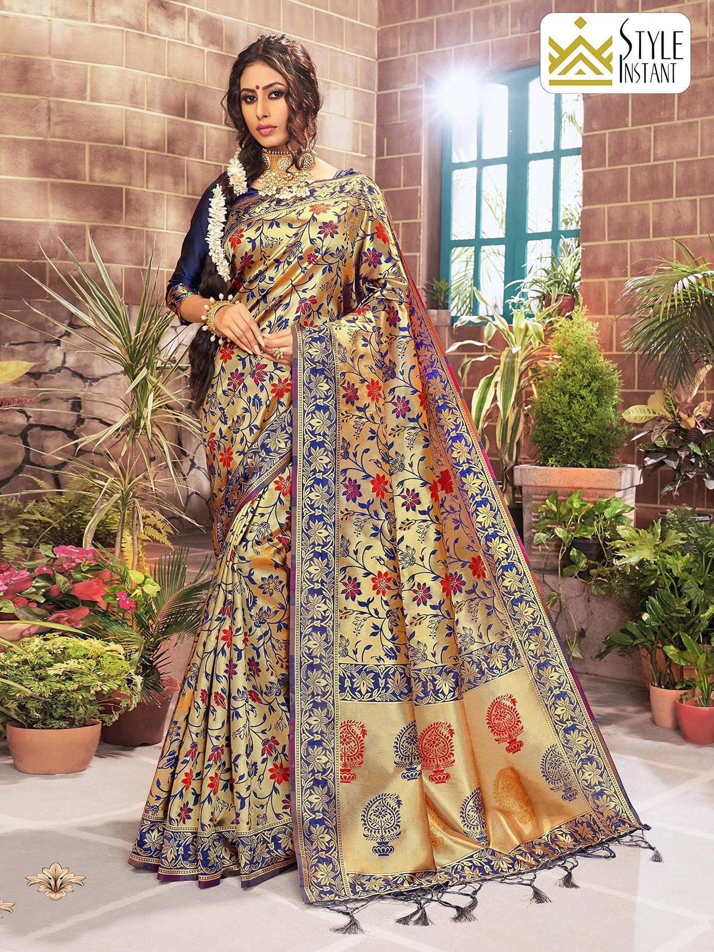 sarees-for-women-linen-banarasi-art-silk-l-indian-rakhi-wedding-diwali-gift-sari-with-unstitched-blouse-navy-blue-2