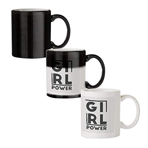 Girl Power  - Amazing Designed Black Magic Coffee Mug(330 ml - Design Appears with hot Fluid)