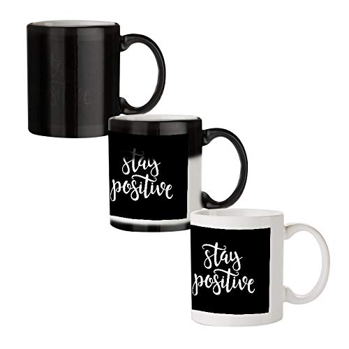 Stay Positive  - Amazing Designed Black Magic Coffee Mug(330 ml - Design Appears with hot Fluid)