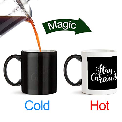 Stay Curious  - Amazing Designed Black Magic Coffee Mug(330 ml - Design Appears with hot Fluid)