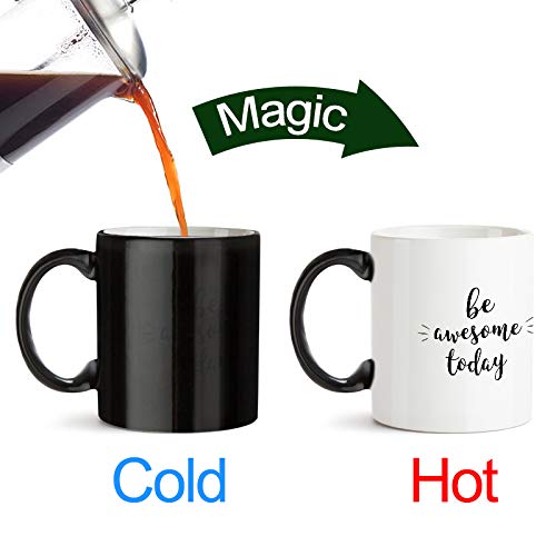 Be Awesome Today- Amazing Designed Black Magic Coffee Mug(330 ml - Design Appears with hot Fluid)