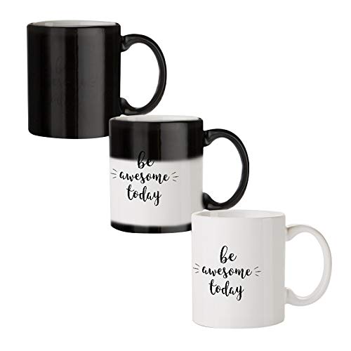 Be Awesome Today- Amazing Designed Black Magic Coffee Mug(330 ml - Design Appears with hot Fluid)