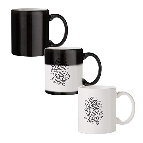 Free Spirit- Amazing Designed Black Magic Coffee Mug(330 ml - Design Appears with hot Fluid)