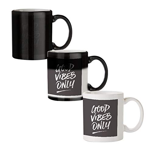 Good Vibes only- Amazing Designed Black Magic Coffee Mug(330 ml - Design Appears with hot Fluid)