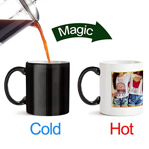 Besties Forever Designed Black Magic Coffee Mug(330 ml - Design Appears with hot Fluid)