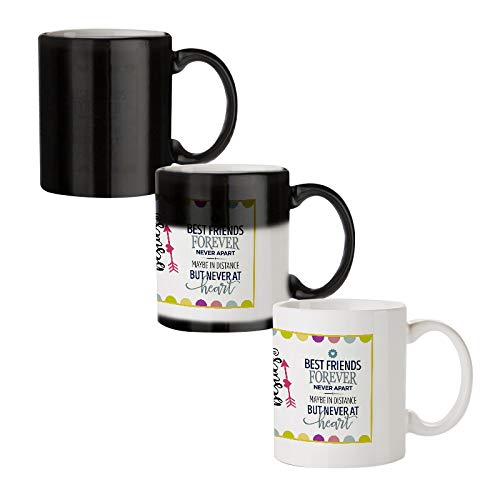 Besties Forever Designed Black Magic Coffee Mug(330 ml - Design Appears with hot Fluid)