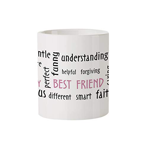 Best Friends Quote Designed Black Magic Coffee Mug(330 ml - Design Appears with hot Fluid)