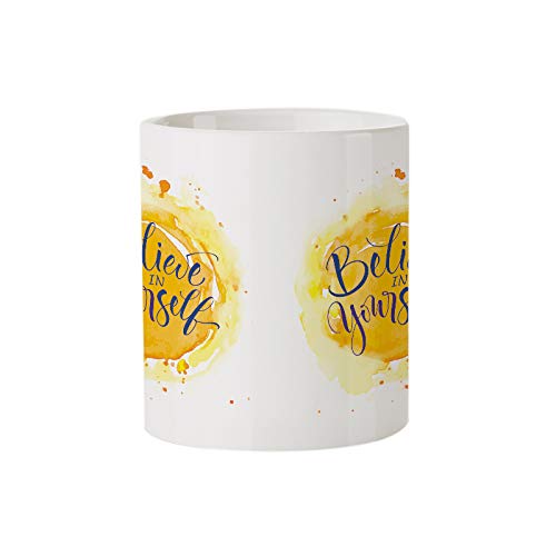 Believe in Yourself Designed Black Magic Coffee Mug(330 ml - Design Appears with hot Fluid)