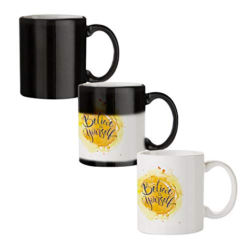 Believe in Yourself Designed Black Magic Coffee Mug(330 ml - Design Appears with hot Fluid)