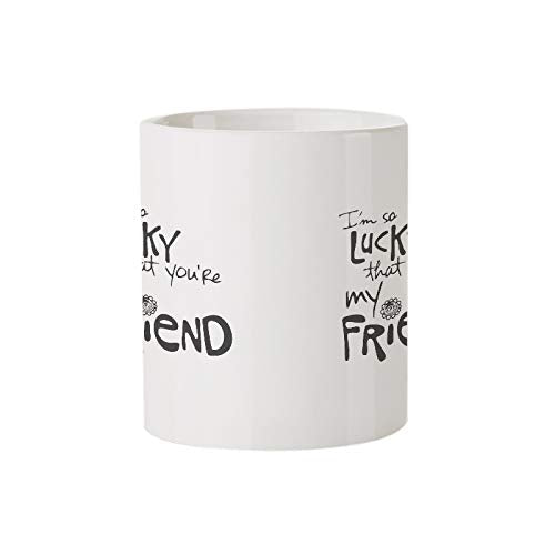 I am Lucky That You are My Friend Designed Black Magic Coffee Mug